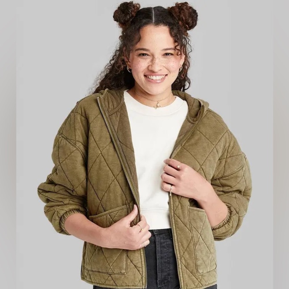 Wild fable quilted jacket with large pockets